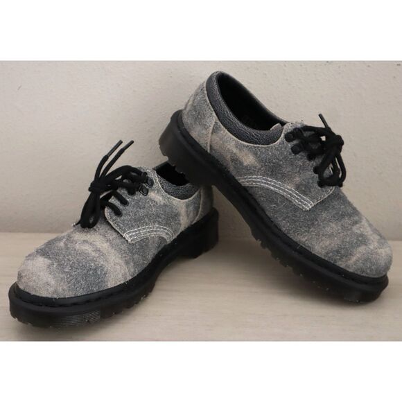 Dr Martens 8053 Men's 6 Women's 7 Stonewashed Hairy Suede Casual Oxford Shoe - Picture 1 of 13